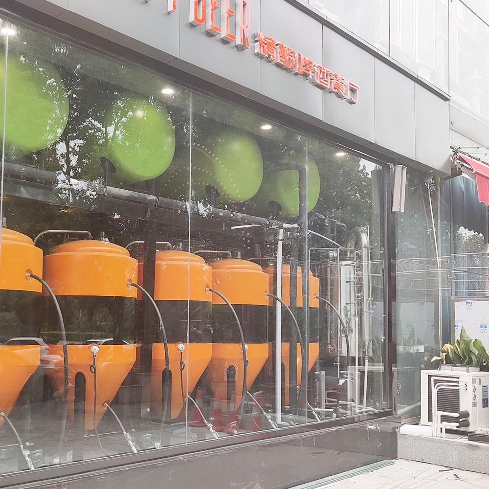 color painting brewery equipment in commissioning